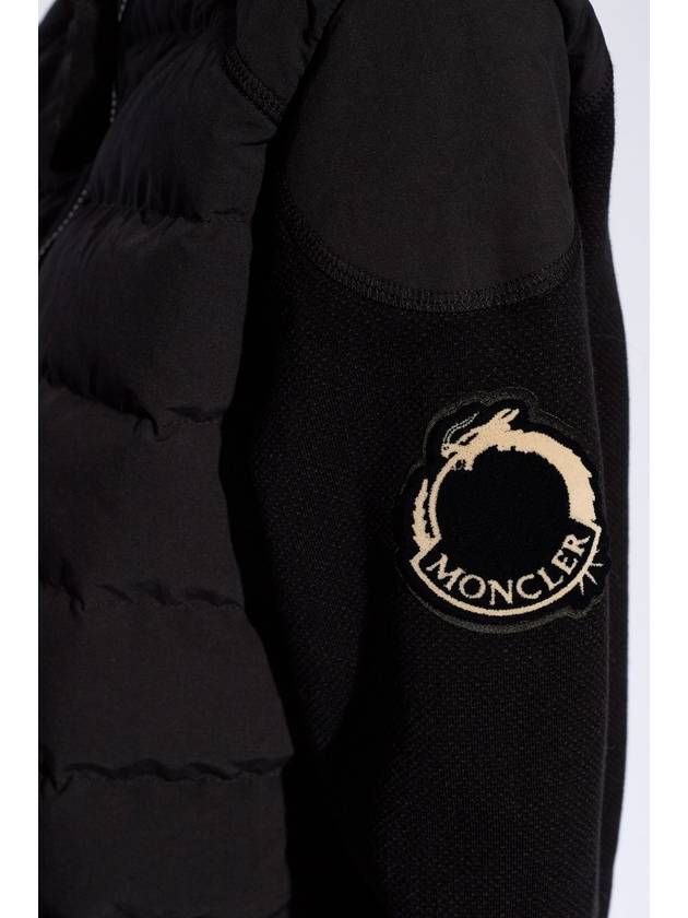 Moncler Cardigan With Down Front, Women's, Black - MONCLER - BALAAN 5