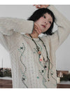 Vintage Cable Flower Stitch Knit Top Ivory - RUBATI - BALAAN 6