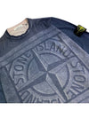 Wappen Patch Logo Printing Knit Top Navy - STONE ISLAND - BALAAN 4