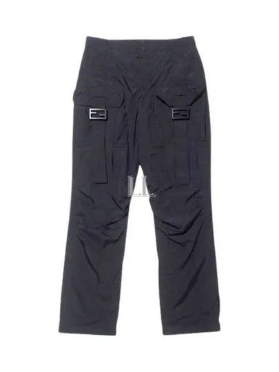 Women's Nylon Cargo Track Pants Black - FENDI - BALAAN 2