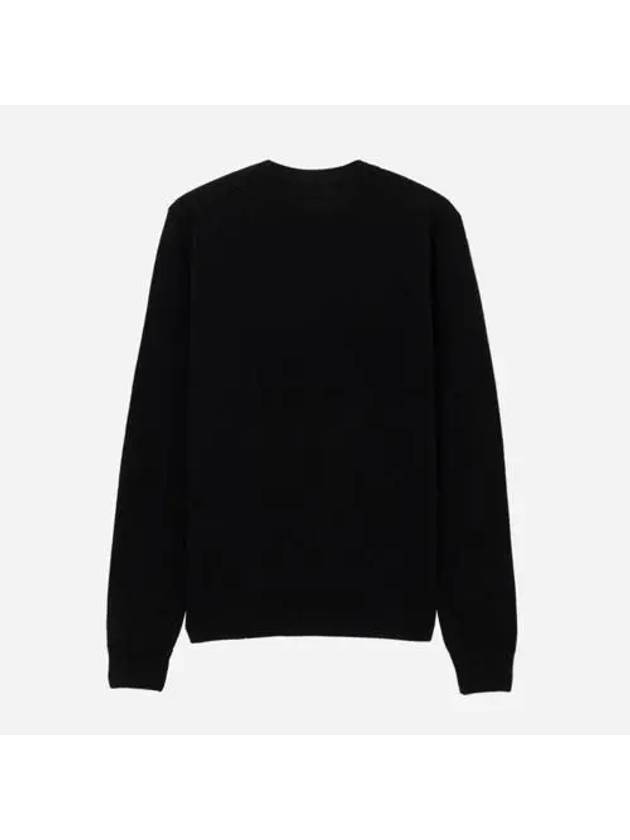 Heart Logo Men s Sweater Knit Black BFHKS001001 - AMI - BALAAN 5