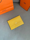 Citizen Twill Card Wallet Yellow - HERMES - BALAAN 5