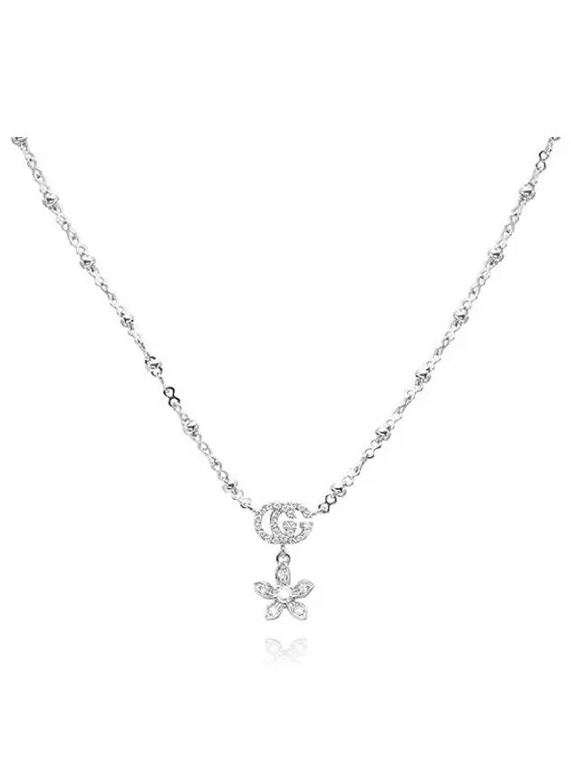 Flora Flower Double G Necklace Silver - GUCCI - BALAAN 2