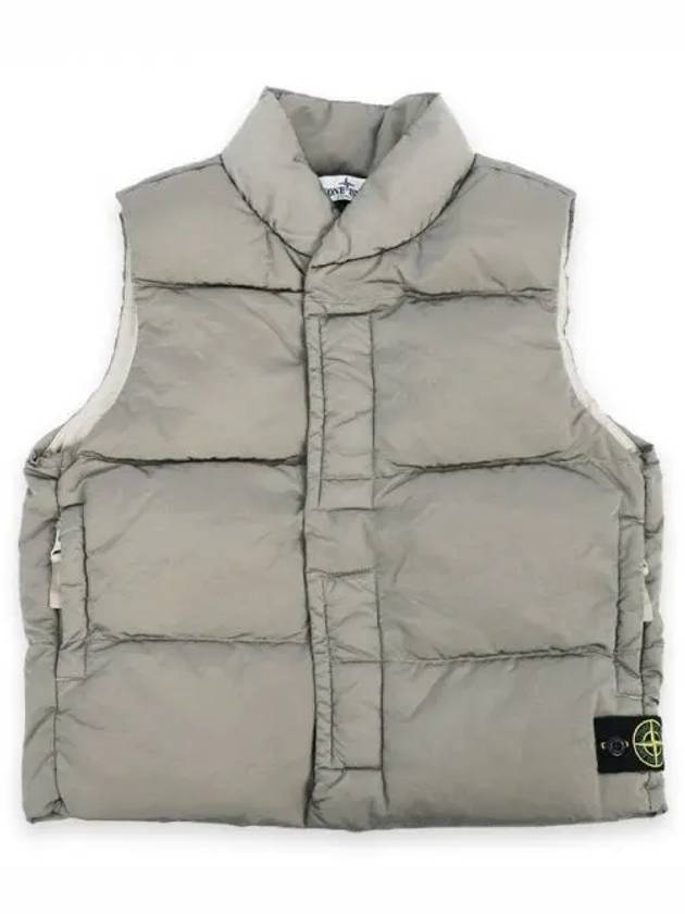 Kids Garment Dyed Nylon Metal Padded Vest Dove Grey - STONE ISLAND - BALAAN 2