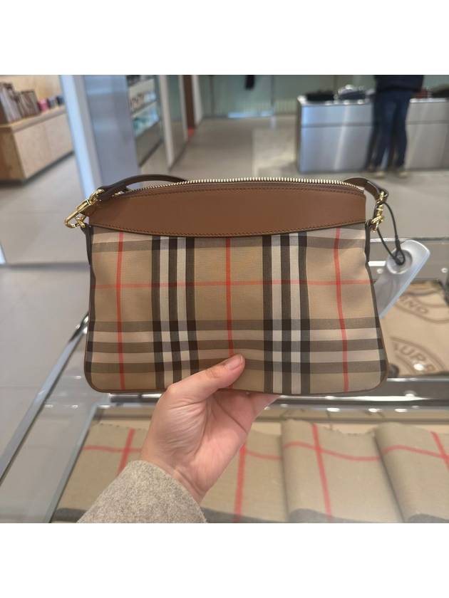 Check Two Way Cross Bag Brown - BURBERRY - BALAAN 4