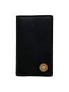 Gold Medusa Bifold Card Holder Black - VERSACE - BALAAN.