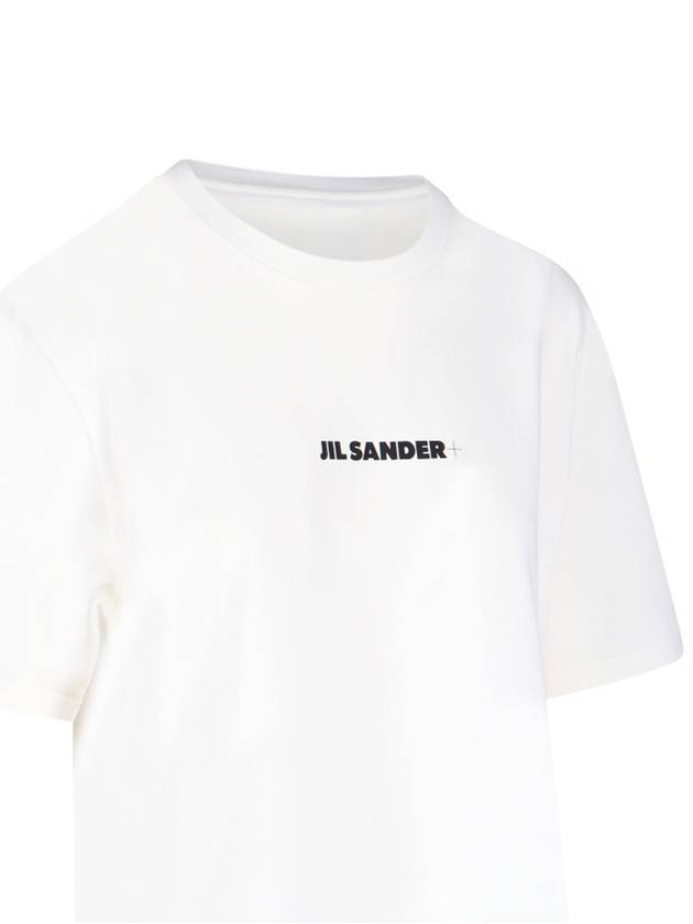 Logo Print Short Sleeve T-Shirt White - JIL SANDER - BALAAN 3