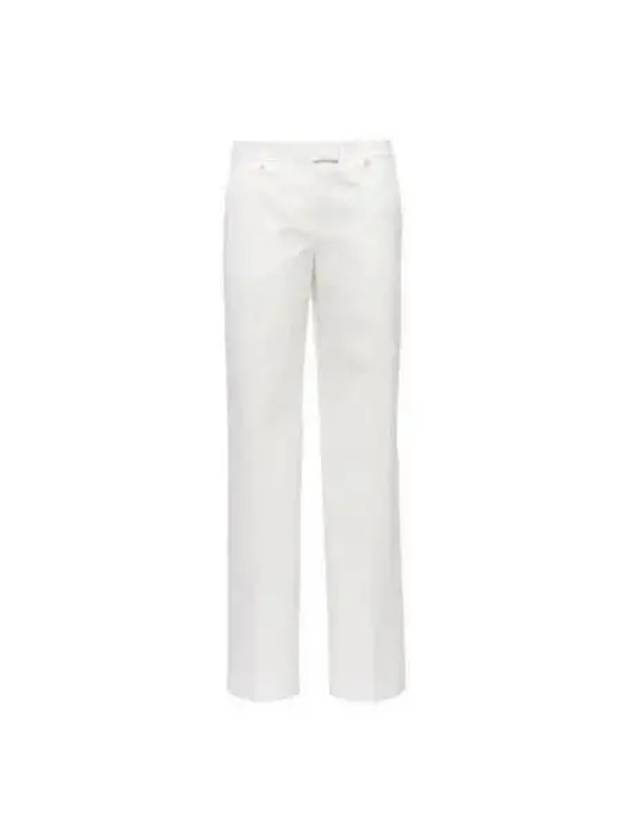 Cotton Chino Straight Pants White - MIU MIU - BALAAN 2