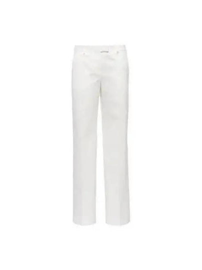 Cotton Chino Straight Pants White - MIU MIU - BALAAN 2