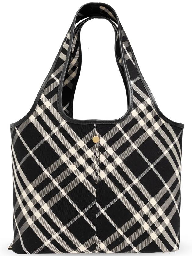 Check Small Tote Bag Black - BURBERRY - BALAAN 4