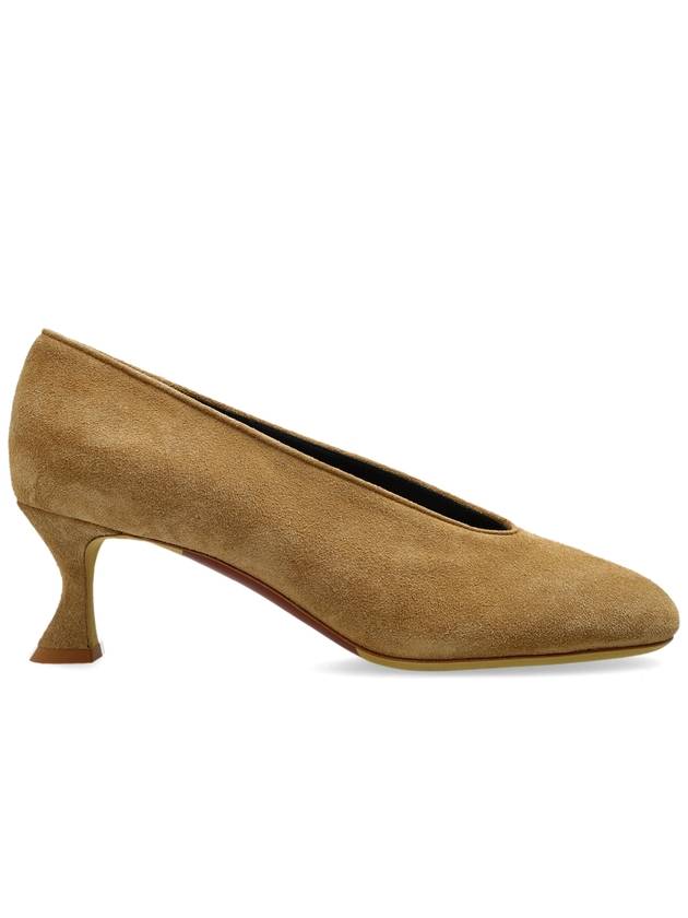 Moschino Suede Heeled Shoes, Women's, Beige - MOSCHINO - BALAAN 1