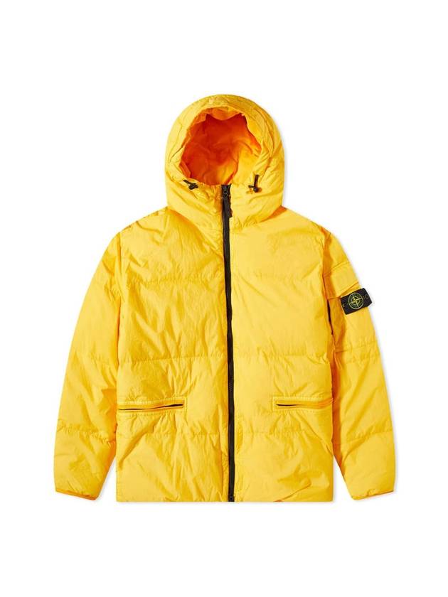 Men's Wappen Patch Crinkle Wraps Padding Yellow - STONE ISLAND - BALAAN 1