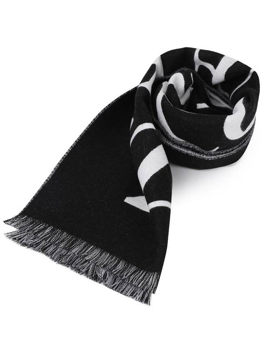 Men's Classic Logo Scarf Black - ALEXANDER MCQUEEN - BALAAN 2