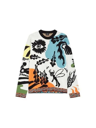 PS graphic color combination sweater black 270950 - PAUL SMITH - BALAAN 1