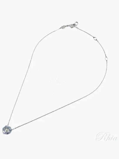 Idyllia Flower Rhodium Necklace Blue - SWAROVSKI - BALAAN 2