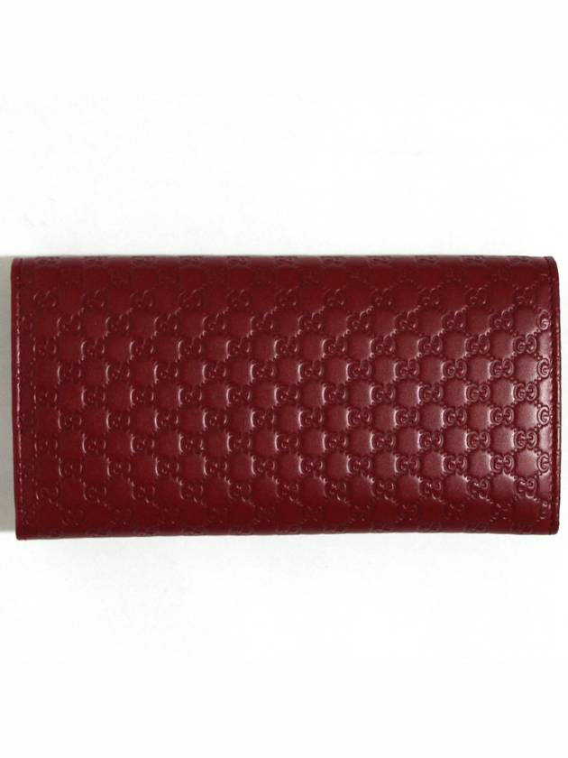 Women's Micro GG Ssima Flap Continental Long Wallet Red - GUCCI - BALAAN 3