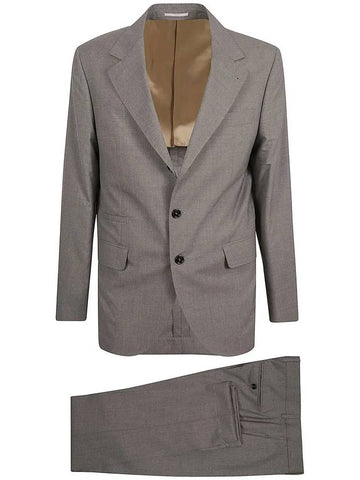 Wool Silk Suit Set Grey - BRUNELLO CUCINELLI - BALAAN 1