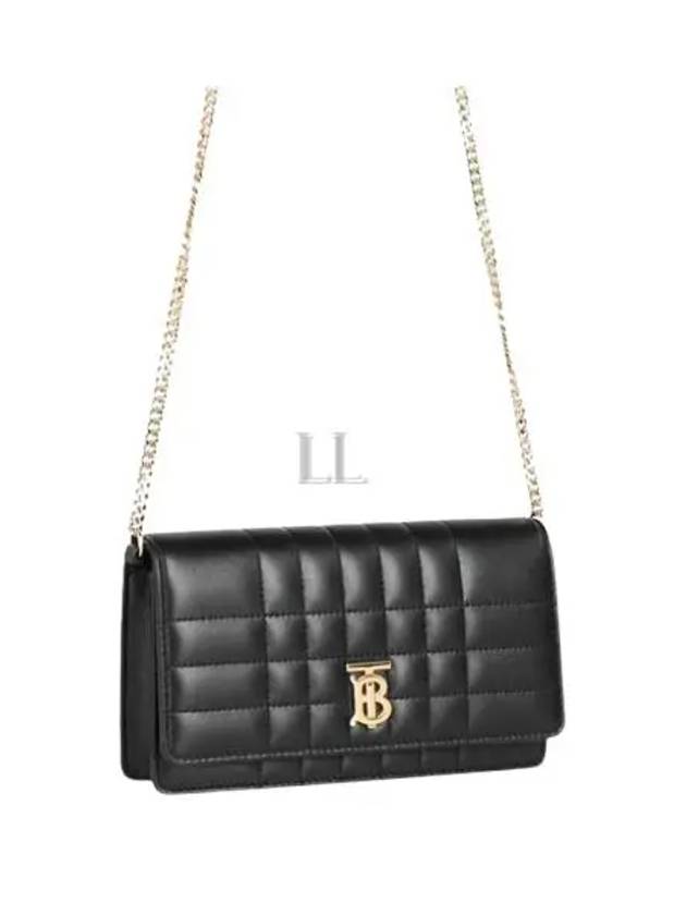 Lola Gold Logo Quilted Mini Cross Bag Black - BURBERRY - BALAAN 2