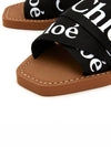 Woody Logo Canvas Strap Flat Mule Black - CHLOE - BALAAN 4