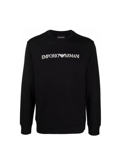 Logo Print Sweatshirt Black - EMPORIO ARMANI - BALAAN 1