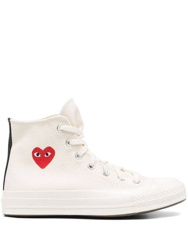 Comme Des Garçons Play X Converse Small Red Heart High-Top Sneakers Shoes - COMME DES GARCONS PLAY - BALAAN 1