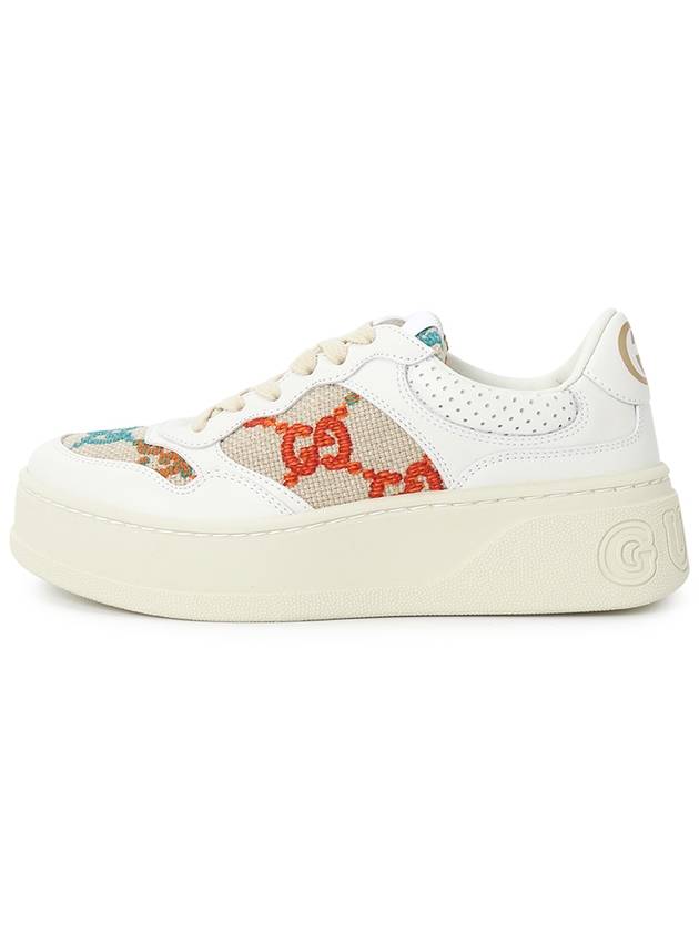 GG Embroider Low Top Sneakers White - GUCCI - BALAAN 4