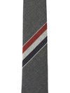 Three-Line Engineer Stripe Wool  Neck Tie Dark Grey - THOM BROWNE - BALAAN 8