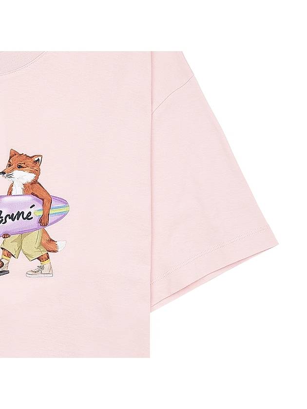 Surfing Foxes Short Sleeve T-shirt Milkshake - MAISON KITSUNE - BALAAN 6