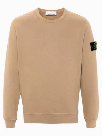 Wappen Patch Crew Neck Cotton Sweatshirt Beige - STONE ISLAND - BALAAN 2