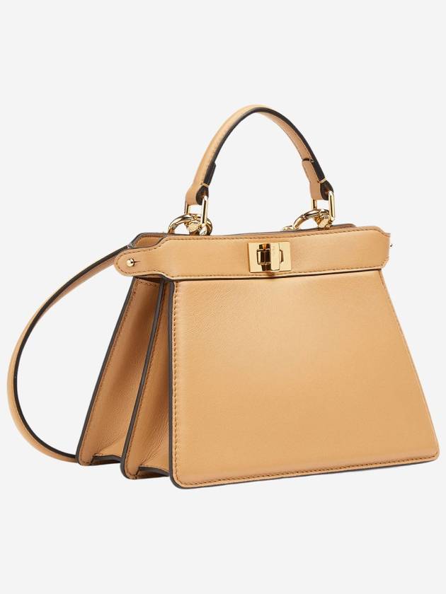 Peekaboo ISeeU Leather Tote Bag Beige - FENDI - BALAAN 3