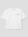 Speedy Fox Patch Comfort Short Sleeve T Shirt White - MAISON KITSUNE - BALAAN 3