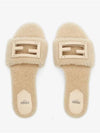 Baguette Leather Slide Slippers Ivory - FENDI - BALAAN 3