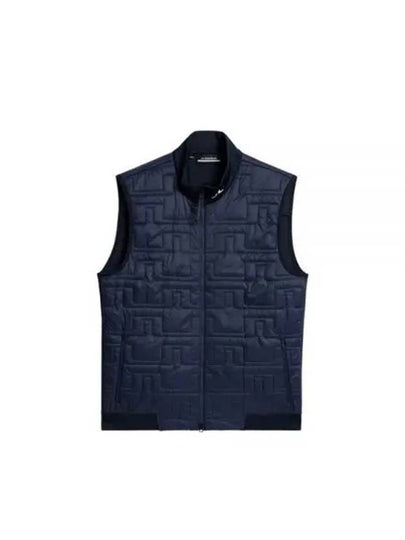 Men's Quilt Hybrid Vest Navy - J.LINDEBERG - BALAAN 2