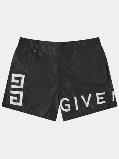 4G Logo Nylon Swim Shorts Black - GIVENCHY - BALAAN 2