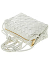 Intrecciato Loop Small Leather Cross Bag White - BOTTEGA VENETA - BALAAN 5