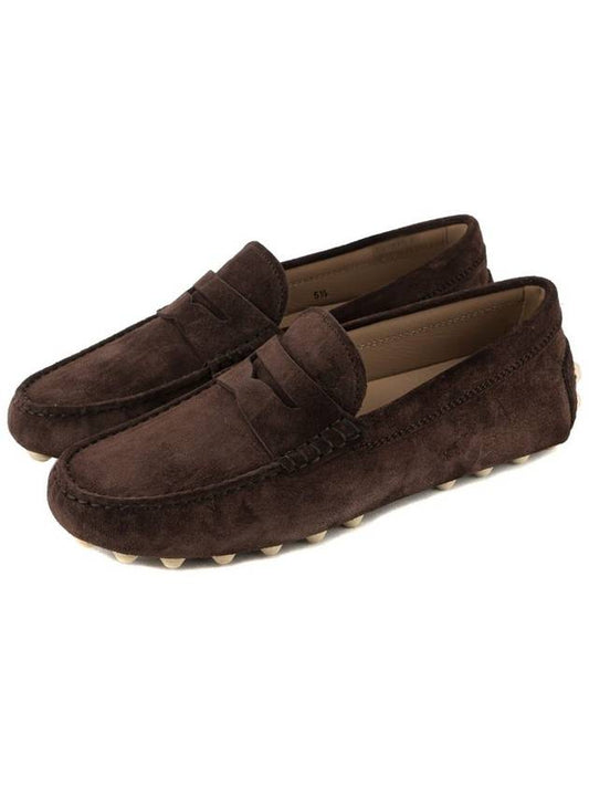 Gommino Bubble Suede Driving Shoes Brown - TOD'S - BALAAN 2