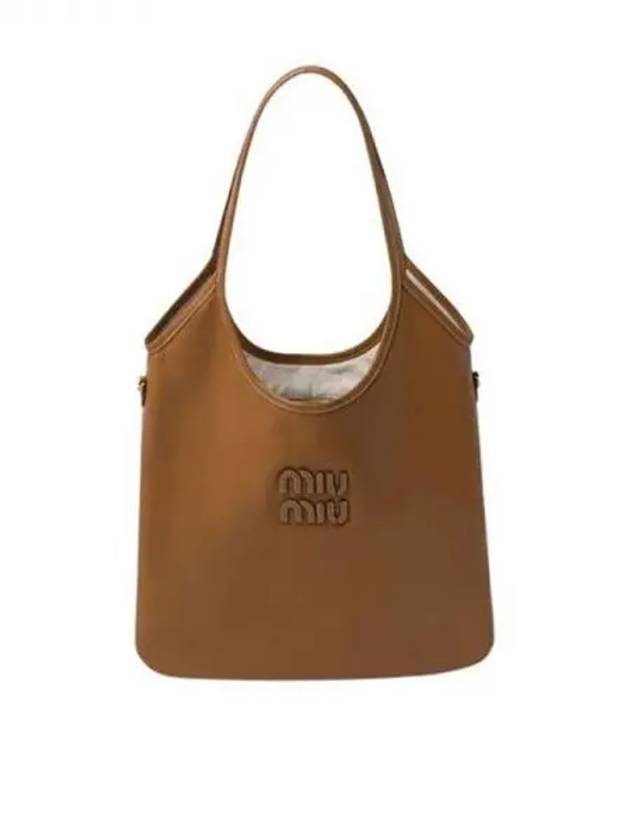 IVY logo patch leather tote bag - MIU MIU - BALAAN 1