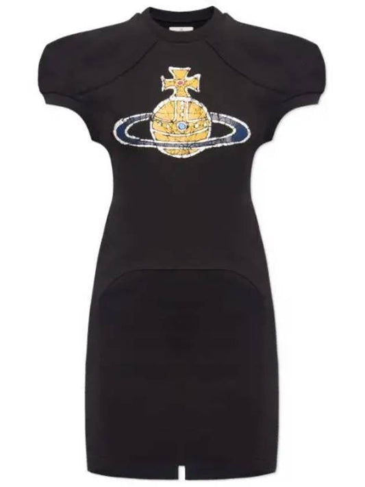 ORB Plain Logo Short Dress Black - VIVIENNE WESTWOOD - BALAAN 2