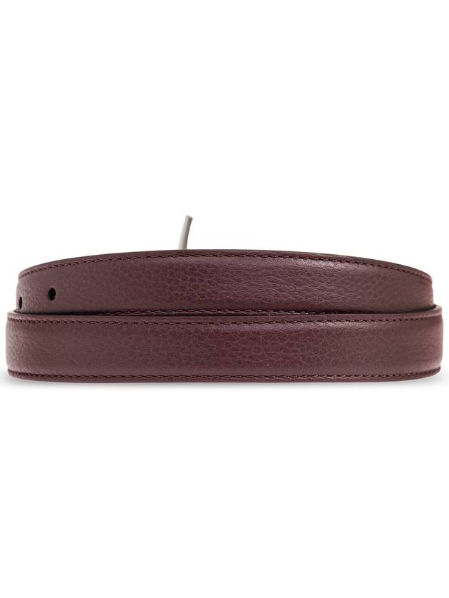 Alexander McQueen Leather Belt, Women's, Burgundy - ALEXANDER MCQUEEN - BALAAN 3