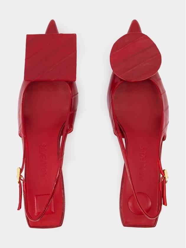 Les Slingbacks Duelo B Pumps - Jacquemus - Leather - Red - JACQUEMUS - BALAAN 4