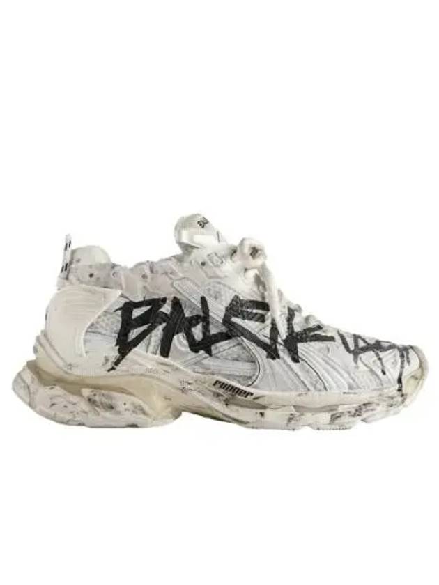 Runner Graffiti Low Top Sneakers White - BALENCIAGA - BALAAN 3