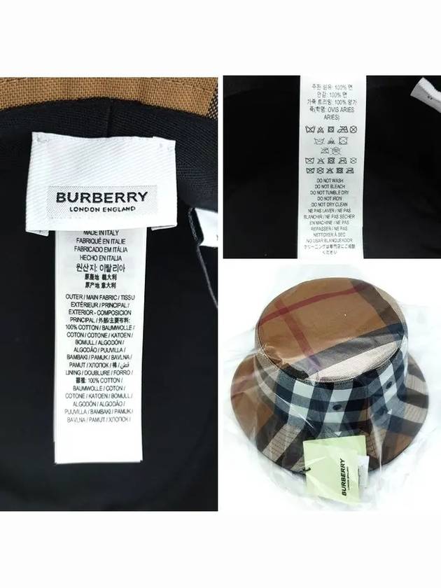 checked cotton bucket hat - BURBERRY - BALAAN 6