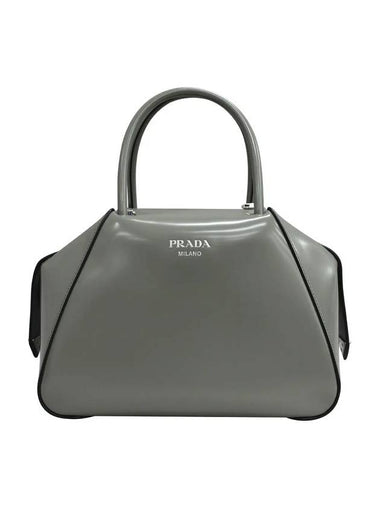 Brushed Supernova Hand Shoulder Bag Dark Grey - PRADA - BALAAN 1