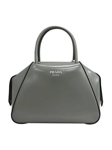 Brushed Supernova Hand Shoulder Bag Dark Grey - PRADA - BALAAN 1