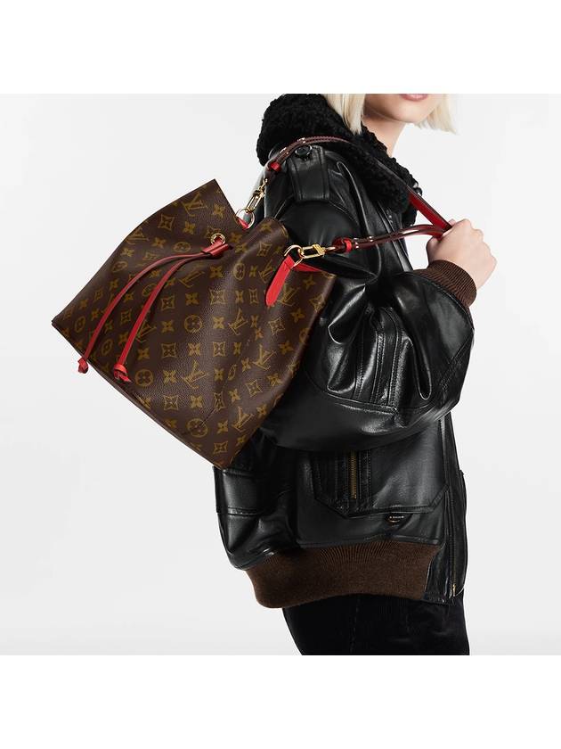 Neonoe Monogram Coquelicot Bucket Bag Brown Red - LOUIS VUITTON - BALAAN 7