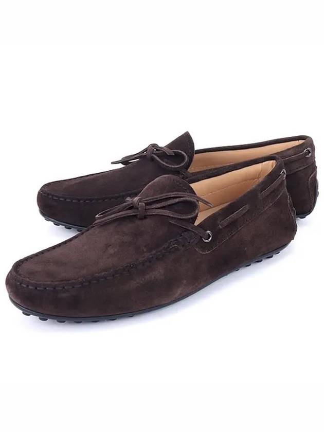 Men's City Gommino Suede Driving Shoes Brown - TOD'S - BALAAN 2