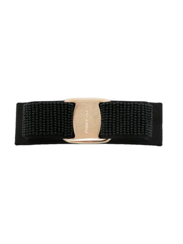 Vara Bow Hairclip Black - SALVATORE FERRAGAMO - BALAAN 1