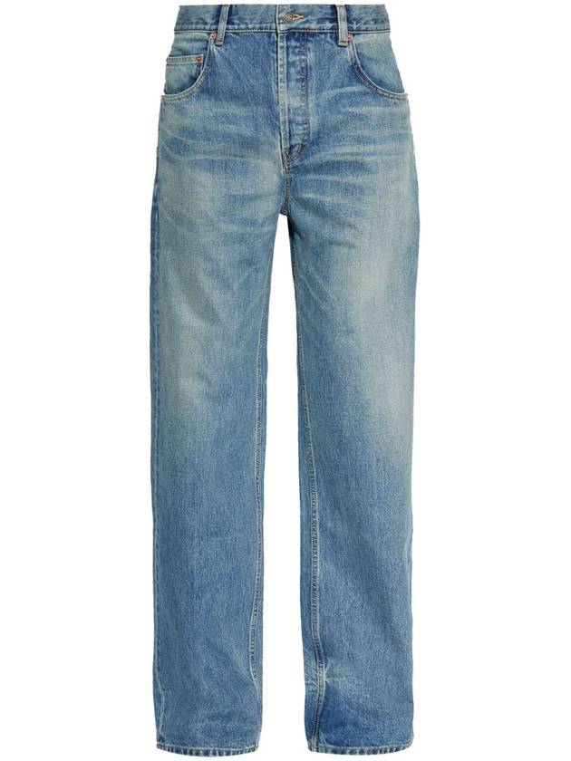 Mid Rise Baggy Jeans Blue - SAINT LAURENT - BALAAN 2