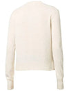 Face Patch Crop Cardigan White - ACNE STUDIOS - BALAAN 4