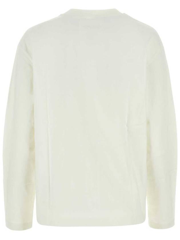 Logo Print Cotton Sweatshirt White - JIL SANDER - BALAAN 3